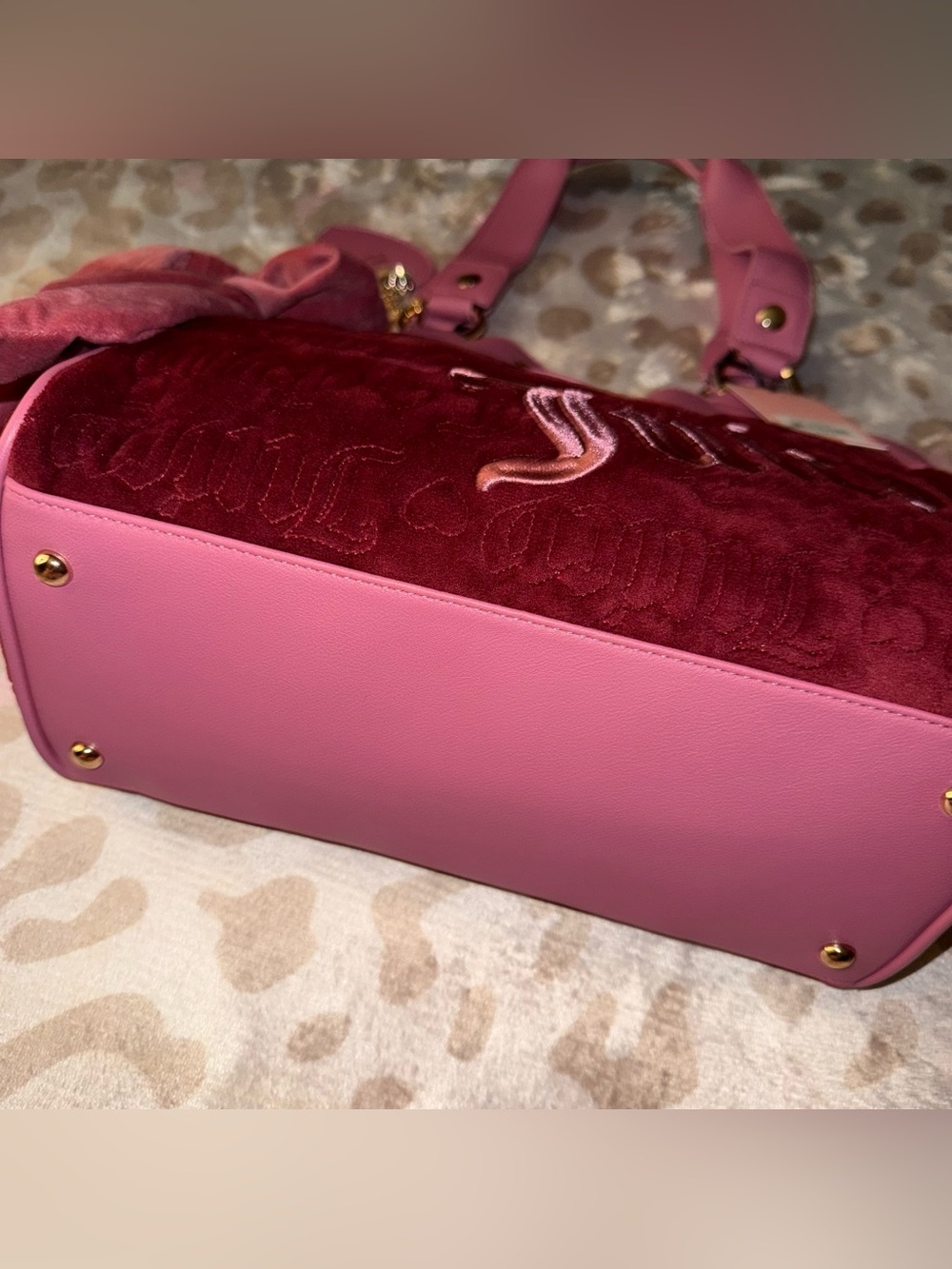 NWT Juicy Couture Cranberry Juice Vintage Dream Tote - Picture 4 of 6